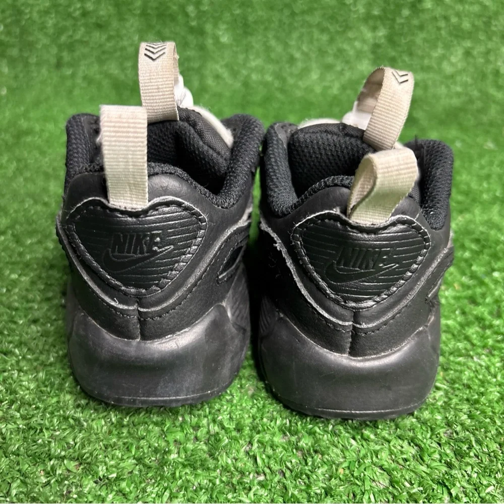 Toddler's Nike Air Max 90 Toggle Black/Black-White-Black‎ Sz 6C (CV0065 001)